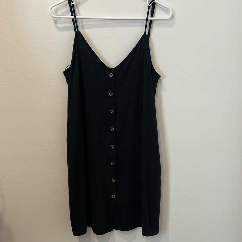 Lulus black mini dress with pockets